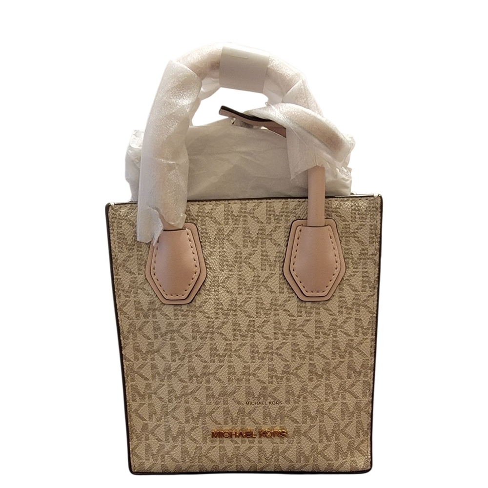 Michael Kors Pink and Cream Mini Bag with Gold Hardware Crossbody - NWT